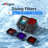 aMagisn Diving Filters for Hero 13/12/11/11 Mini/10/9, 2.0mm Thick Lens with Metal Frame, Waterproof Anti-Fogging Red Light Red Purple Filter for Underwater Photography (Diving Filter - Purple) view 2