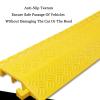 100cm Speed Bump with 1 Cable Channel Rubber Cable Protector, for Asphalt Concrete Gravel Driveways Indoor Outdoor view 4