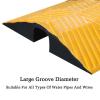 100cm Speed Bump Cable Protector Heavy Duty Modular Driveway Speed Bump for Asphalt Concrete Traffic Lane(100x35x7CM) view 4