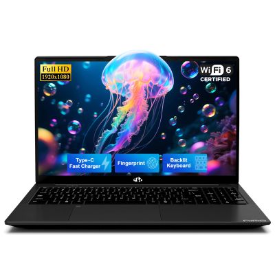 NIMO 15.6" FHD IPS Laptop, 16GB RAM 256GB SSD, 12th Gen Intel N150(4 Cores Up to 3.6GHz) with 2-Year Warranty, 65W Type-C Fast Charger, Fingerprint Reader, Backlit Keyboard, Wi-Fi 6, Bluetooth 5.2