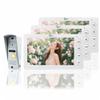7 Inch Video Apartment Doorbell Intercom System,Two-Way Audio, Infrared Night Vision Function, IP65 Dustproof and Waterproof, Unlocking,90Wide Angle Lens (1 Bell and 3 Screen) view 1