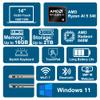 Lenovo Yoga 7 2-in-1 Laptop 14" WUXGA OLED Touch (100% DCI-P3, 600nits HDR) AMD 6-core Ryzen AI 5 340 (Up to 50 Tops) 16GB RAM 2TB SSD for Creator Business Professional Win11 ICP Hub w/Copilot AI view 3