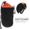 BESPORTBLE DSLR Lens Storage Bag Black Thickened Neoprene Pouch Lightweight Camera Lens Organizer for Outdoor Travel Protection Against Dust and Scratches view 3