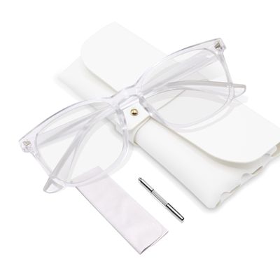 BIRDDIE Blue Light Blocking Glasses for Women & Men, UV400 Anti-Glare Computer Glasses for Gaming,Reading & Eye Strain Relief (Transparent)