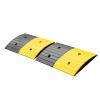 2 Piece Rubber Speed Bump, Heavy Duty Speed Bump Cable Protected Ramp, Wear Resistant Driveway Bumper, Suitable for Asphalt Concrete Gravel Driveway view 1