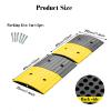 2 Piece Rubber Speed Bump, Heavy Duty Speed Bump Cable Protected Ramp, Wear Resistant Driveway Bumper, Suitable for Asphalt Concrete Gravel Driveway view 2