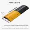 Black/Yellow Rubber Speed Bump with 1 Cable Channel Wear Resistant Driveway Bumper for School Parking Lot Entrance(100x35x8CM) view 2