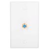 1 Port Coax Wall Plate TV Cable Wall Plate Gold-Plated 3Ghz F-Type Keystone Walls Jack Single Gang Coaxial Cable Outlet Cover Plates White Coaxs Cables Walls Plates for Coaxial Cables Single Gang view 1