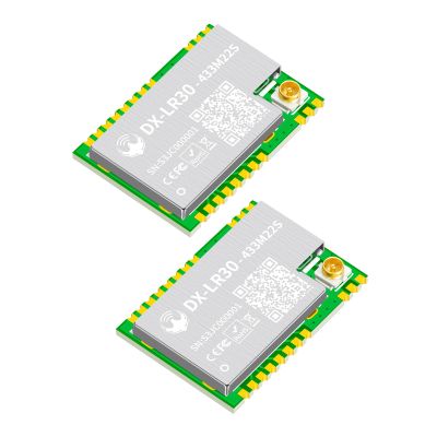 2 PCS DX-LR30 Semtech SX1262 LORA SPI Interface Module 410-475MHz/433MHz 22 dBm 8KM Long Rang Compatible with STM32 LoRaWAN Meshtastic CE FCC Certification (DX-LR30-433M22S * 2 pcs)