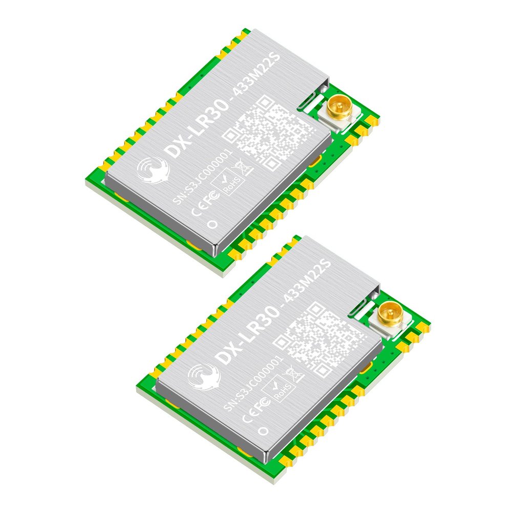 2 PCS DX-LR30 Semtech SX1262 LORA SPI Interface Module 410-475MHz/433MHz 22 dBm 8KM Long Rang Compatible with STM32 LoRaWAN Meshtastic CE FCC Certification (DX-LR30-433M22S * 2 pcs)
