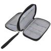SHINEOFI Portable Digital Accessory Pouch with Multiple Compartments and Built-in Strap Electronics Storage Case for Charging Cables and Earphones Medium Black Organizer for Travel and view 1