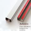 Stainless Steel Cable Raceway, Trunking Kit, Corner Wire Hider, Speaker,Open Duct, Self-Adhesive Cover(Matte Silver,20 * 10mm) view 3