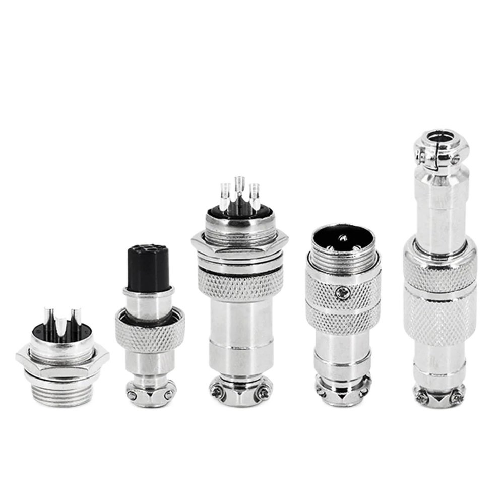 1Pcs GX12 GX16 GX20 Docking Sockets for Cable Terminals GX12-2 3 4 5 6 7 8Pin Male Female Waterproof Circular Connector(GX12,3 cores)