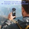 4k Handheld Video Camera with 180 Rotating Head & WiFi, 4k/30fps Ultra Clear Resolution, 1.69in High-Definition Touch Screen, Debounce, IP65 Waterproof and Dustproof, for Outdoor Sport (No Card) view 3