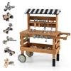 Costzon Kids Tool Bench, 2-in-1 Wooden Kids Workbench w/Canopy view 1