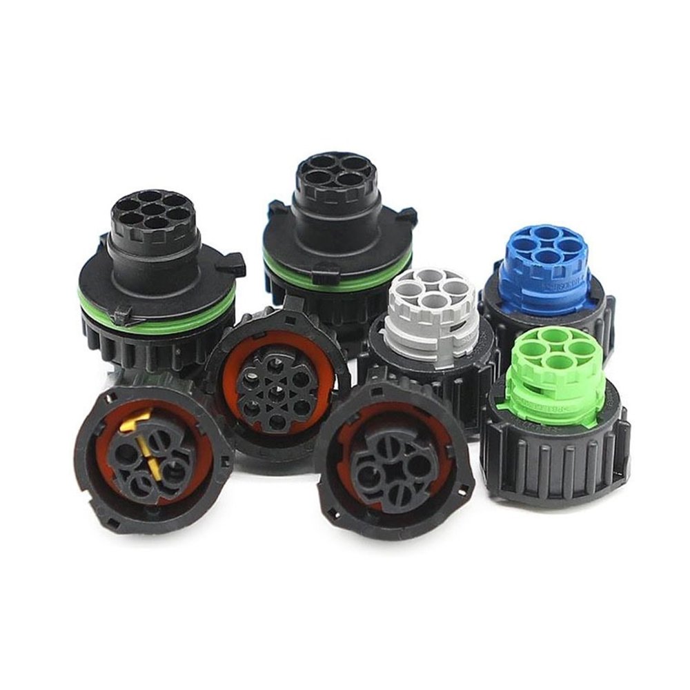 1Pcs 3-1813099-3 2 3 6 7 Hole Circular DIN Automotive Waterproof Connector 1718230-2 1-1719434-3 1-967402-3 1-967325-1 1-967402-2(1718230-2 6P Male)