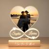 Custom Heart Infinity LED Lamp with Photo & Names, Personalized Couple Night Light, Anniversary & Valentines Day Gift for Him Her, Romantic Engraved Acrylic Light with Date, Bedroom Decor view 1
