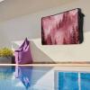 Outdoor TV Cover 52 to 55 Inch Weatherproof, Mountain Waterproof Outdoor TV Enclosure with Side Pocket, Pink Forest Pine Tree TV Protector Cover for Outside Flat Screen TV view 2