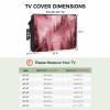 Outdoor TV Cover 52 to 55 Inch Weatherproof, Mountain Waterproof Outdoor TV Enclosure with Side Pocket, Pink Forest Pine Tree TV Protector Cover for Outside Flat Screen TV view 4
