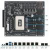 12/13th Inter LGA1700 CPU Firewall Network Security Industrial Control motherboard/2xNVMe 4xSATA3.0 1x PCIEx16 2xDDR5 5600MHz/ 6 * 2.5GLAN 2 * 10G SFP+ USB3.2 10G/ SIM Card Slots view 3