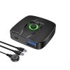 2 Ports Mini USB 3.0 Synchronizer, USB Printer Sharing Device Keyboard Mouse Shared Display/Distributor Controller view 1