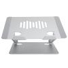 BAODEYOUB Laptop Stand for 11-15.6 Inch Notebooks, Foldable Aluminum Alloy Laptop Base with Stepless Adjustment, Portable Dual Pole PC Holder for Office Home Use, Silver Ergonomic Computer view 1