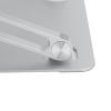 BAODEYOUB Laptop Stand for 11-15.6 Inch Notebooks, Foldable Aluminum Alloy Laptop Base with Stepless Adjustment, Portable Dual Pole PC Holder for Office Home Use, Silver Ergonomic Computer view 4
