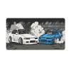 Two Speeding Car Gaming Mouse Pad 16"x30" with Stitched Edges Extended Mousepad Non-Slip Base Water Resist Keyboard Pad for Gamer Office Home view 1