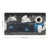 Two Speeding Car Gaming Mouse Pad 16"x30" with Stitched Edges Extended Mousepad Non-Slip Base Water Resist Keyboard Pad for Gamer Office Home view 2