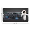Vintage White Car Gaming Mouse Pad 16"x30" with Stitched Edges Extended Mousepad Non-Slip Base Water Resist Keyboard Pad for Gamer Office Home view 2