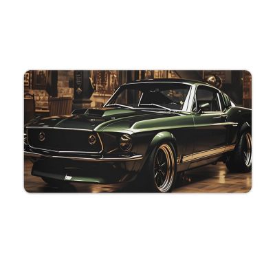 Vintage Classic Car Gaming Mouse Pad 16"x30" with Stitched Edges Extended Mousepad Non-Slip Base Water Resist Keyboard Pad for Gamer Office Home