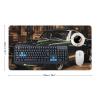 Vintage Classic Car Gaming Mouse Pad 16"x30" with Stitched Edges Extended Mousepad Non-Slip Base Water Resist Keyboard Pad for Gamer Office Home view 2