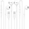 2 Pack [Plug and Play] for iPhone Headphones Wired Earbuds with Built-in Microphone & Volume Control HiFi Stereo Nosie Reduction Earphones for iPhone 14 13 12 11 Pro Max XS XR X 8 7 6, Support All iOS view 1