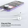 2 Pack [Plug and Play] for iPhone Headphones Wired Earbuds with Built-in Microphone & Volume Control HiFi Stereo Nosie Reduction Earphones for iPhone 14 13 12 11 Pro Max XS XR X 8 7 6, Support All iOS view 2