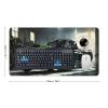 Vintage Car Gaming Mouse Pad 16"x30" with Stitched Edges Extended Mousepad Non-Slip Base Water Resist Keyboard Pad for Gamer Office Home view 2