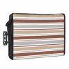 Outdoor TV Cover 60 to 65 Inch Weatherproof, Beige Khaki Striped Waterproof Outdoor TV Enclosure with Side Pocket, Farmhouse Stripes TV Protector Cover for Outside Flat Screen TV Modern Abstract Art view 1