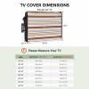 Outdoor TV Cover 60 to 65 Inch Weatherproof, Beige Khaki Striped Waterproof Outdoor TV Enclosure with Side Pocket, Farmhouse Stripes TV Protector Cover for Outside Flat Screen TV Modern Abstract Art view 4