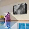 Outdoor TV Cover 36 to 39 Inch Weatherproof, Mountain Waterproof Outdoor TV Enclosure with Side Pocket, Black Forest Pine Tree TV Protector Cover for Outside Flat Screen TV view 2