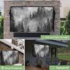 Outdoor TV Cover 36 to 39 Inch Weatherproof, Mountain Waterproof Outdoor TV Enclosure with Side Pocket, Black Forest Pine Tree TV Protector Cover for Outside Flat Screen TV view 3
