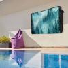 Outdoor TV Cover 36 to 39 Inch Weatherproof, Mountain Waterproof Outdoor TV Enclosure with Side Pocket, Blue Forest Pine Tree TV Protector Cover for Outside Flat Screen TV view 2