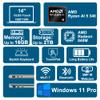 Lenovo Yoga 7 2-in-1 Laptop 14" WUXGA OLED Touch (100% DCI-P3, 600nits HDR) AMD 6-core Ryzen AI 5 340 (Up to 50 TOPS) 16GB DDR5 512GB SSD For Designer Business Professional Win11Pro ICP Hub Copilot AI view 3
