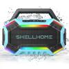 ShellHome Bluetooth Outdoor Speakers, 80W(Peak) Loud Wireless Speaker, 30H Playtime, RGB Lights, BassUp 2.0, IPX6 Waterproof, TWS, Bluetooth 6.0, Portable Boombox for Party, Pool, Beach (Teal) view 1