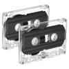 Alipis 2-Pack Blank Cassette Tapes 30 Min Recording Time Transparent Replacement Audio Tapes for Music Speech Teaching Materials view 1