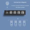 4 Ports USB Synchronizer - KVM Switch/Distributor, DNF Keyboard Mouse Shared Display Synchronization Controller view 4