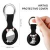 Chihuahua Puppy Glasses Scarf Protective Case Compatible for AirTag Silicone Tagholder Tracker Cover for Pets Keys view 2
