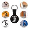 Chihuahua Puppy Glasses Scarf Protective Case Compatible for AirTag Silicone Tagholder Tracker Cover for Pets Keys view 3