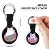 Cute Cat Donut Protective Case Compatible for AirTag Silicone Tagholder Tracker Cover for Pets Keys view 2