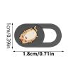 Adrosstoller 3pcs Webcam Covers Slide Cartoon Kitten Camera Covers for Laptop PC Cellphone Web Camera Privacy Protector Sticker Easy Installation view 4