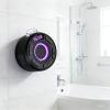 GDSAFS IPX7 Waterproof Shower Speaker with RGB Light & LED Display, Wireless Shower Speaker Waterproof with Detachable Suction Cup, Clear & Balanced 360 Sound (Black) view 1