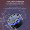 GDSAFS IPX7 Waterproof Shower Speaker with RGB Light & LED Display, Wireless Shower Speaker Waterproof with Detachable Suction Cup, Clear & Balanced 360 Sound (Black) view 2